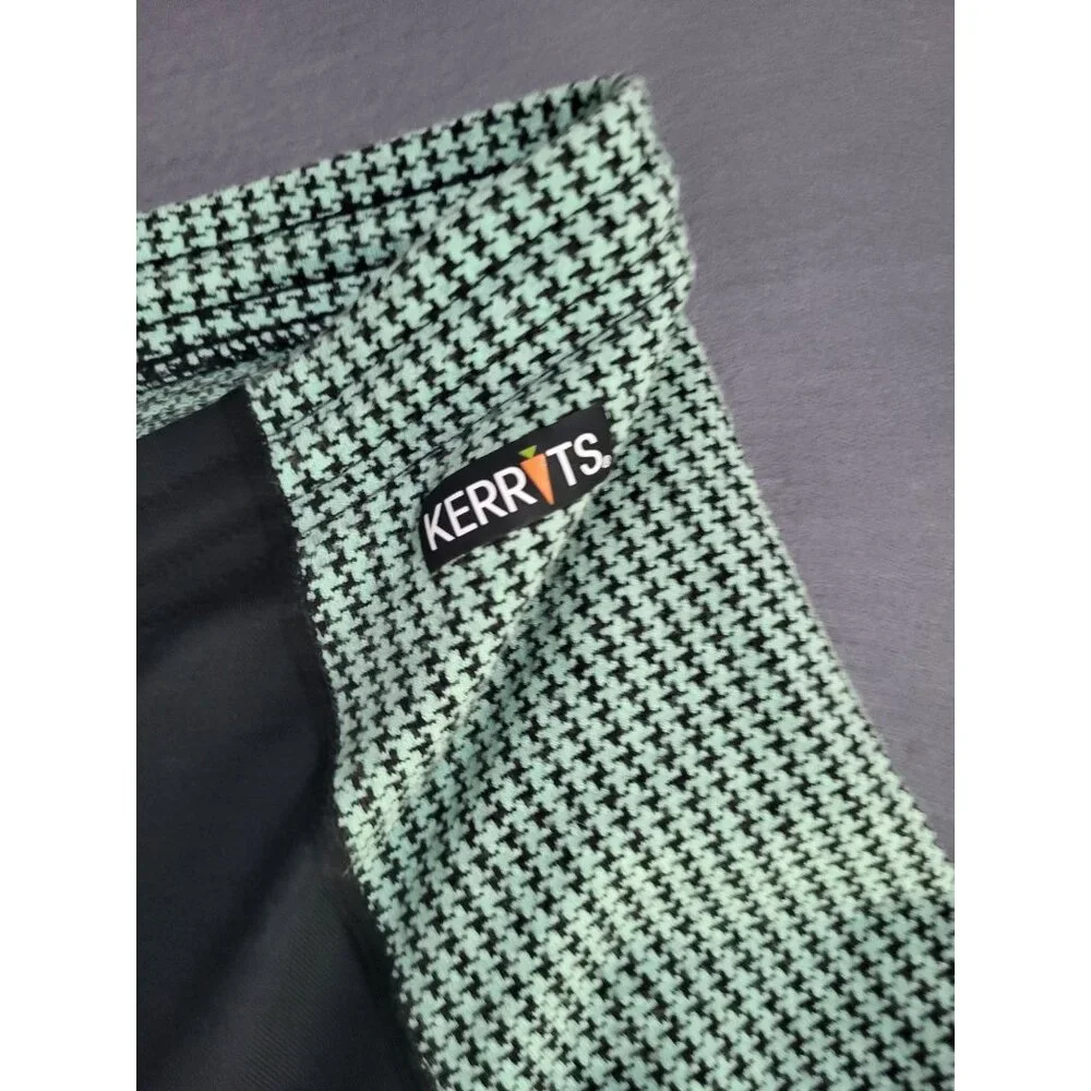 Kerrits Knee Patch Performance Tight Equestrian Pants Black Green Girl's XL